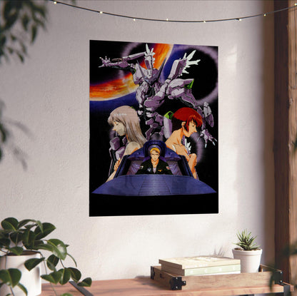 Zone of the Enders: Idolo (2001) Key Art poster unframed on a white wall above a desk