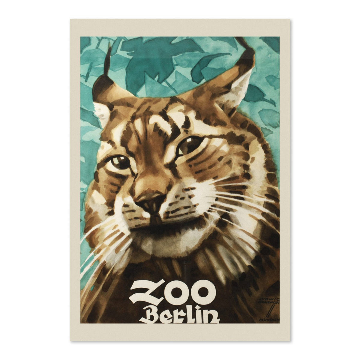 Zoo Berlin Lynx poster print