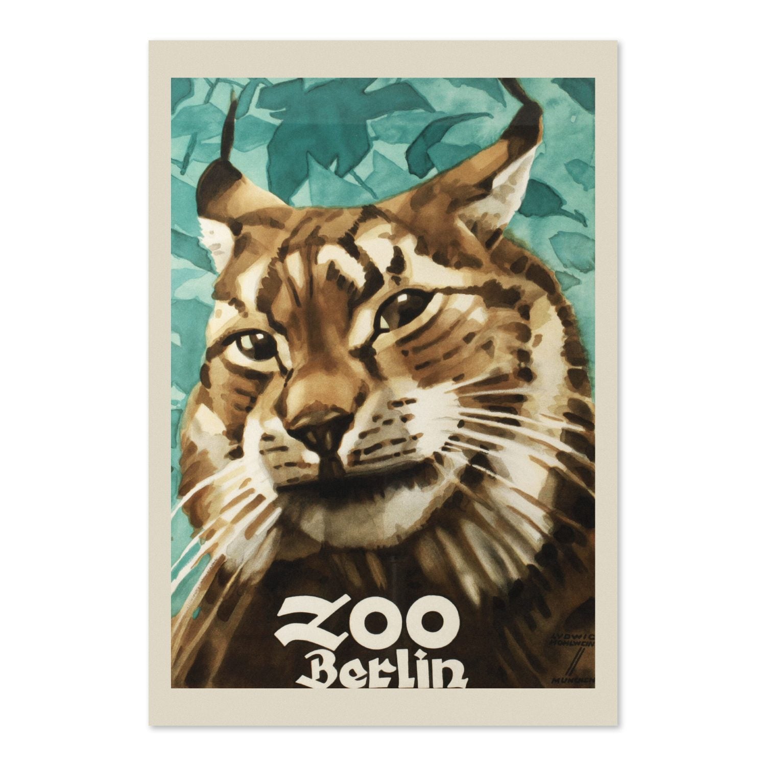 Zoo Berlin Lynx poster print