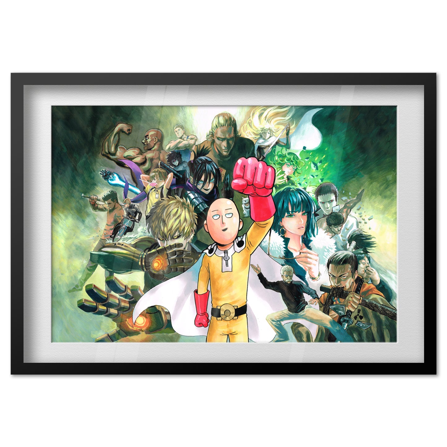 One Punch Man Anime Poster - The Heroes Artwork