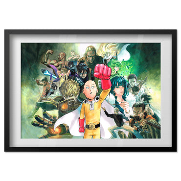 One Punch Man Anime Poster - The Heroes Artwork
