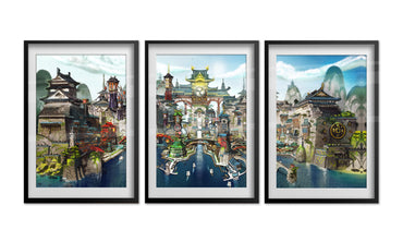 Final Fantasy XIV Online: Stormblood Poster - Kugane Set of 3 Posters