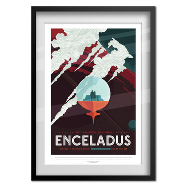 Nasa Space Poster Enceladus Moon Mission Design