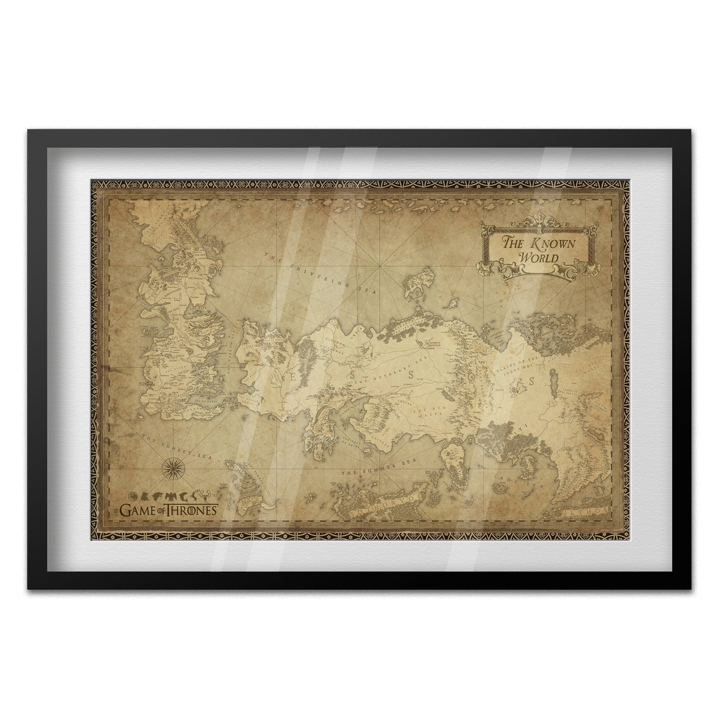 Game of Thrones Poster — Westeros Map Print | Official HBO Fantasy Wall Art