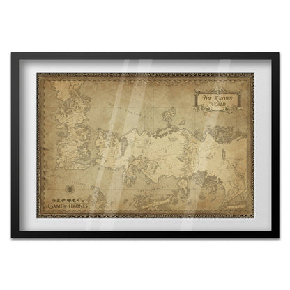 Game of Thrones Poster — Westeros Map Print | Official HBO Fantasy Wall Art