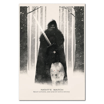 Game of Thrones Poster - Jon Snow of the Night Watch