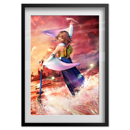 Final Fantasy X Poster — Yuna Sending Key Art Print | FFX Square Enix Wall Art