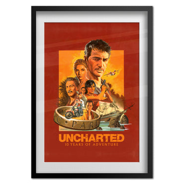 Uncharted Game Poster - 10 Years Anniversary Art