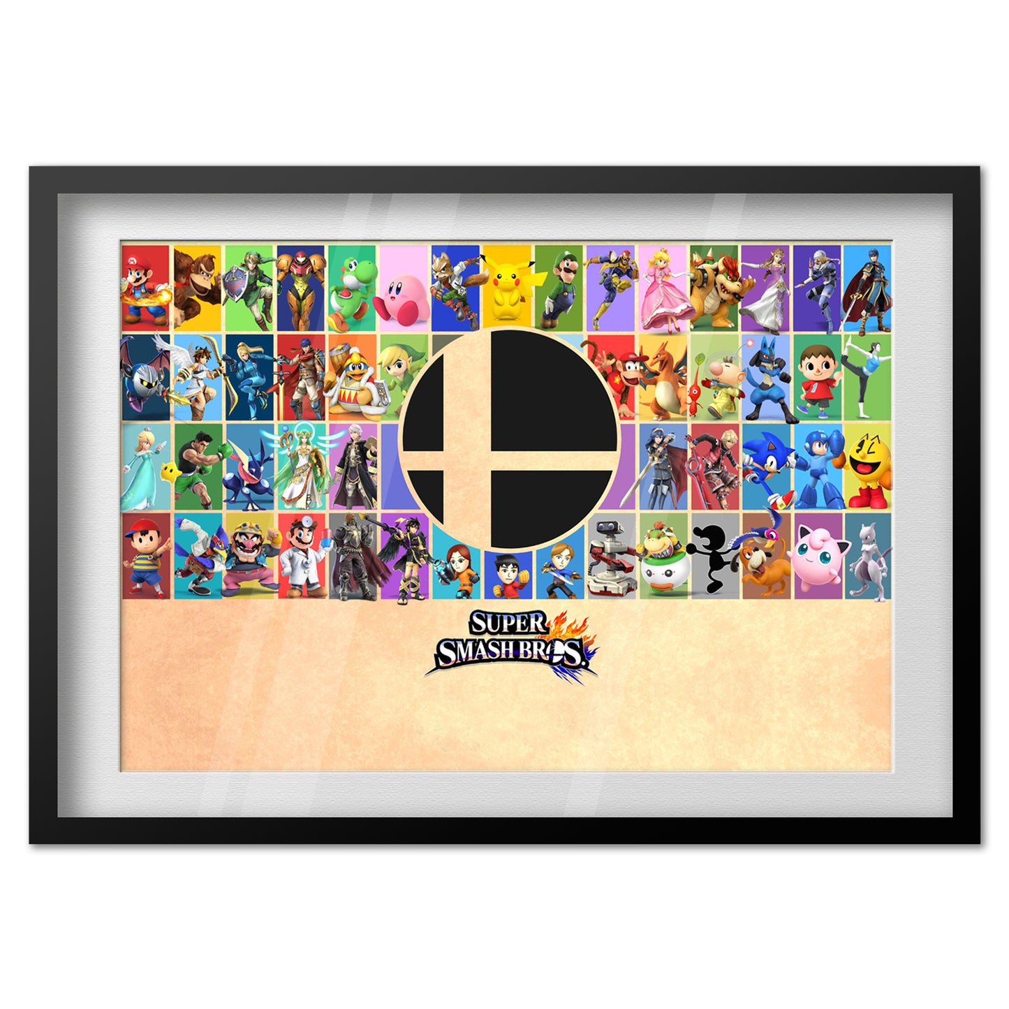 Super Smash Bros Poster - Roster Art