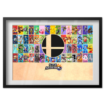 Super Smash Bros Poster - Roster Art