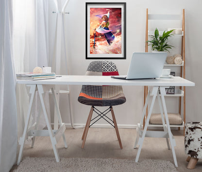Final Fantasy X Poster — Yuna Sending Key Art Print | FFX Square Enix Wall Art