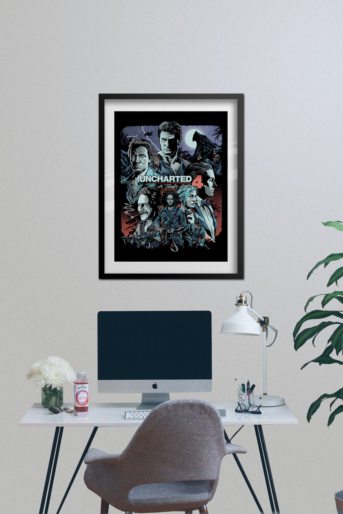 Uncharted 4: A Thief's End Poster — Collage Art Print | Naughty Dog PS4 Gaming Wall Art