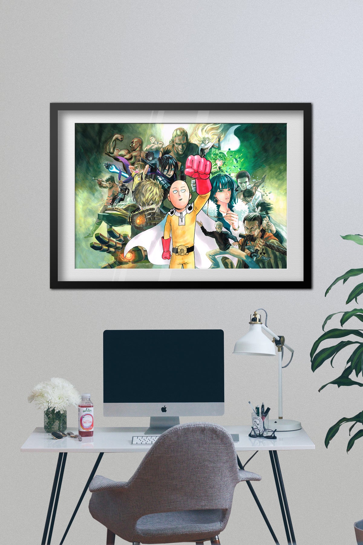 One Punch Man Anime Poster - The Heroes Artwork