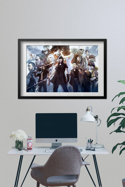 Final Fantasy XV (15) Poster - Character Collage Art