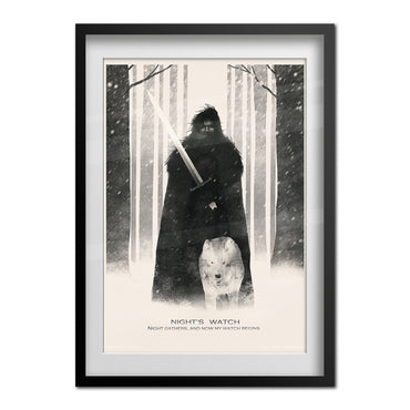Game of Thrones Poster - Jon Snow of the Night Watch