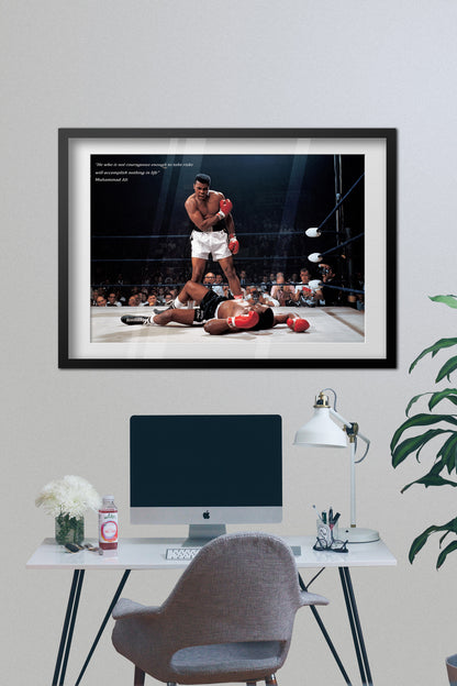 Muhammad Ali Motivational Poster — Iconic Print | Boxing Inspirational Wall Art