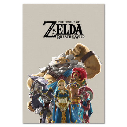 The Legend of Zelda: Breath of the Wild Poster — Princess Zelda & the Champions | Nintendo Wall Art