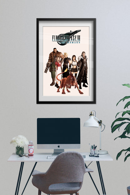 Final Fantasy VII (7) Remake Poster - Characters Collage Art