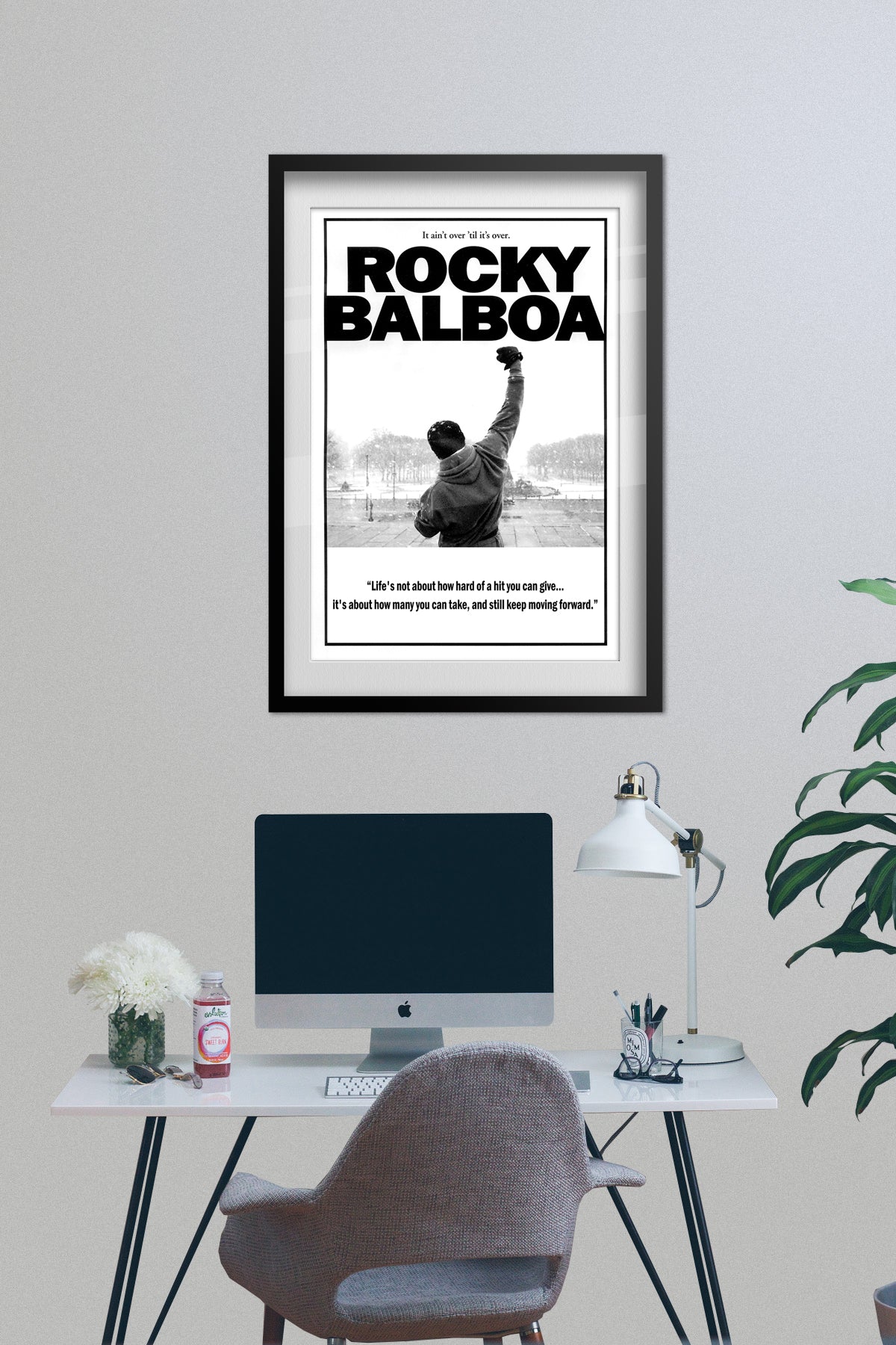Rocky Movie Poster Official Art with Motivational Quotes