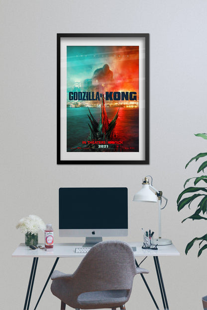 Godzilla VS Kong Movie Poster 2021 - Official Promotion Art - High Quality Prints