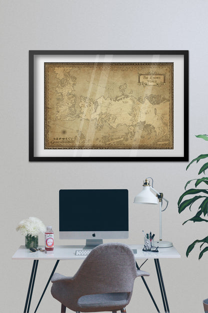Game of Thrones Poster — Westeros Map Print | Official HBO Fantasy Wall Art