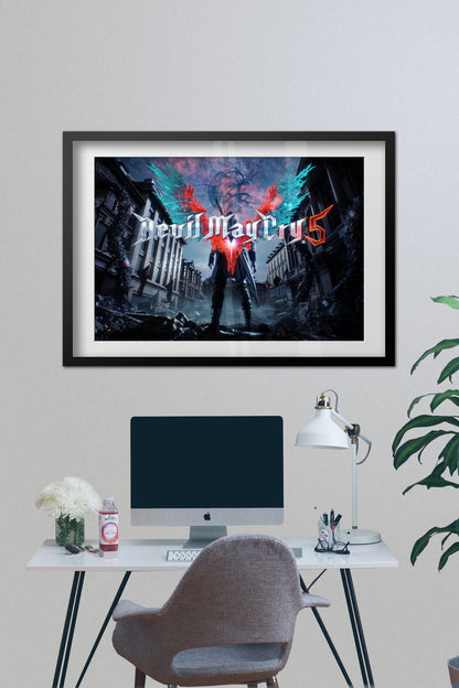 Devil May Cry 5 Poster — Nero Key Art Print | Capcom DMC Wall Art