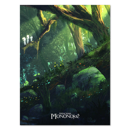Princess Mononoke Poster - Studio Ghibli - Little Gods of the Holy Forest