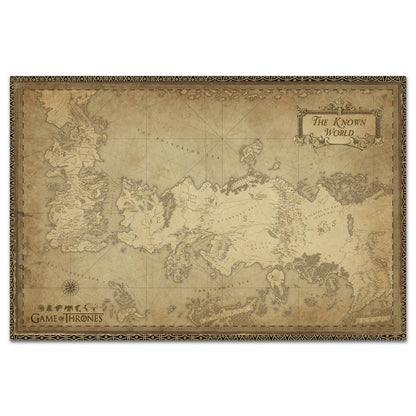 Game of Thrones Poster — Westeros Map Print | Official HBO Fantasy Wall Art