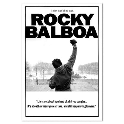 Rocky Movie Poster Official Art with Motivational Quotes