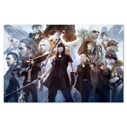 Final Fantasy XV (15) Poster - Character Collage Art