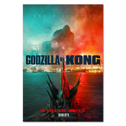 Godzilla VS Kong Movie Poster 2021 - Official Promotion Art - High Quality Prints