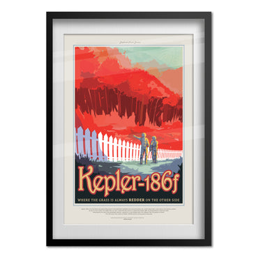 Nasa Space Poster Kepler 186F Design