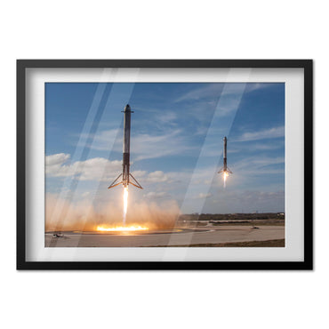Space X Rockets Falcon 9 Landing Photograph Poster