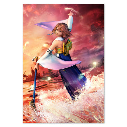 Final Fantasy X Poster — Yuna Sending Key Art Print | FFX Square Enix Wall Art