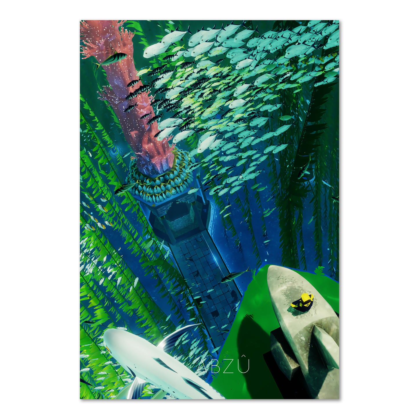 Abzu Poster — In-Game Art Print 01 | Indie Ocean Adventure Wall Art