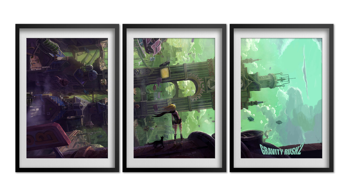 Gravity Rush 2 Game Poster - Set of 3