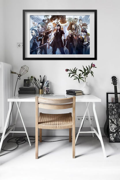 Final Fantasy XV (15) Poster - Character Collage Art