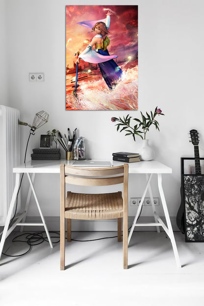 Final Fantasy X Poster — Yuna Sending Key Art Print | FFX Square Enix Wall Art