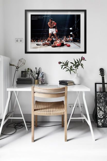 Muhammad Ali Motivational Poster — Iconic Print | Boxing Inspirational Wall Art
