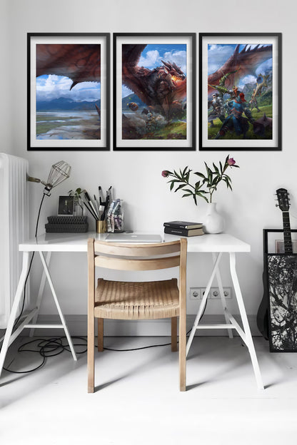 Monster Hunter: World Game Poster - Set of 3